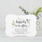 Groene rustieke bruiloft repetitie diner uitnodigi kaart (Staand voorkant)