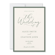 Groene Rustieke Script Klassieke Minimalistische T