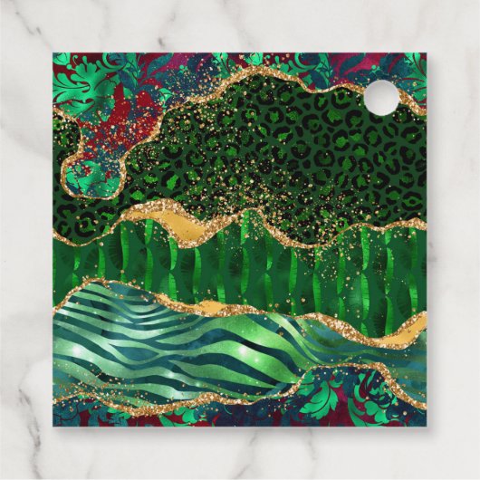 Groene Safari Agaat Verjaardag Dank u Bedankjes Labels (Achterkant)