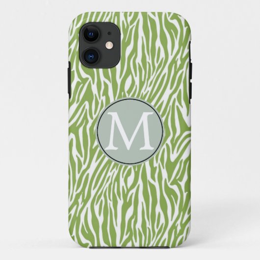 Groene Safari Zebra Print Case-Mate iPhone Case (Achterkant)