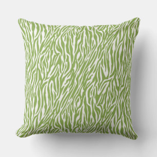 Groene Safari Zebra Print Kussen