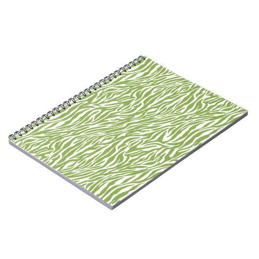 Groene Safari Zebra Print Notitieboek (Linkerzijde)