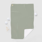 Groene Sage Stripe Moderne Monogramme Name Custom Golfhanddoek (Insitu)