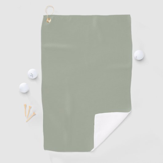 Groene Sage Stripe Moderne Monogramme Name Custom Golfhanddoek (Insitu)