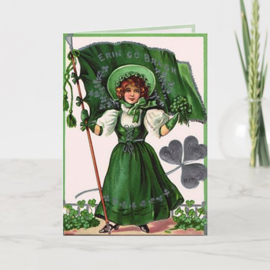  groene Saint Patrick's Day Kaart (Voorkant)