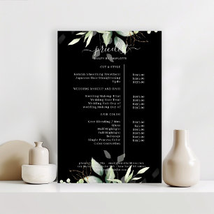 Groene Salon Prijslijst Poster