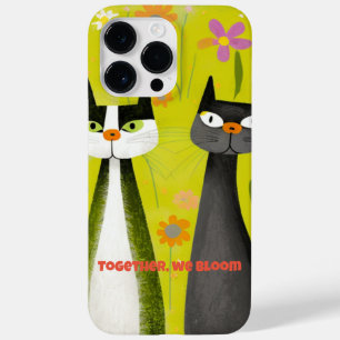 Groene "Samen, wij bloom" katten Case-Mate iPhone 14 Pro Max Hoesje