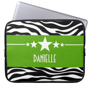 Groene Sassy Star-laptophoes Laptop Sleeve