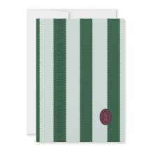 Groene Save The Date met geschulpte rand