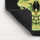 Groene Scale schedel op achtergrond van grunge Muismat (Hoek)