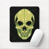 Groene Scale schedel op achtergrond van grunge Muismat (Met muis)