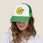 Groene Scanner Monkey Trucker Hat Pet (In situ)