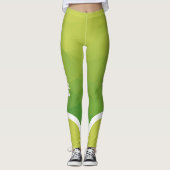 Groene schaduwen met moderne naam leggings (Voorkant)