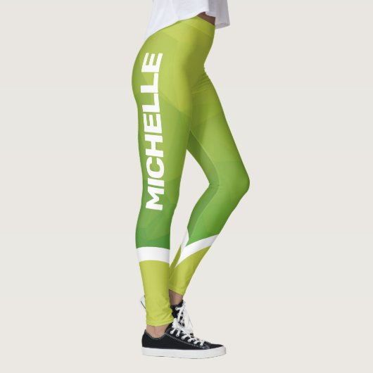 Groene schaduwen met moderne naam leggings (Rechts)