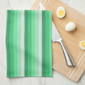 Groene schaduwstrepen theedoek (Quarter Fold)