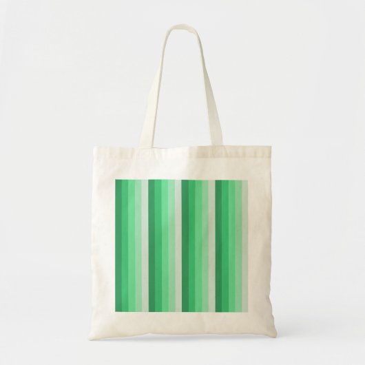 Groene schaduwstrepen tote bag (Voorkant)