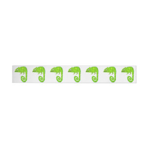 Groene schattige kameleon adreslabel wikkel