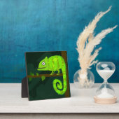 Groene schattige kameleon fotoplaat (Insitu)