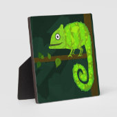 Groene schattige kameleon fotoplaat (Voorkant)