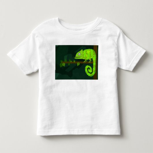 Groene schattige kameleon kinder shirts (Voorkant)