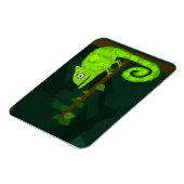 Groene schattige kameleon magneet (Linkerzijde)