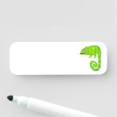 Groene schattige kameleon naamplaatje (In situ)