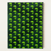 Groene schattige kameleon planner (Achterkant)