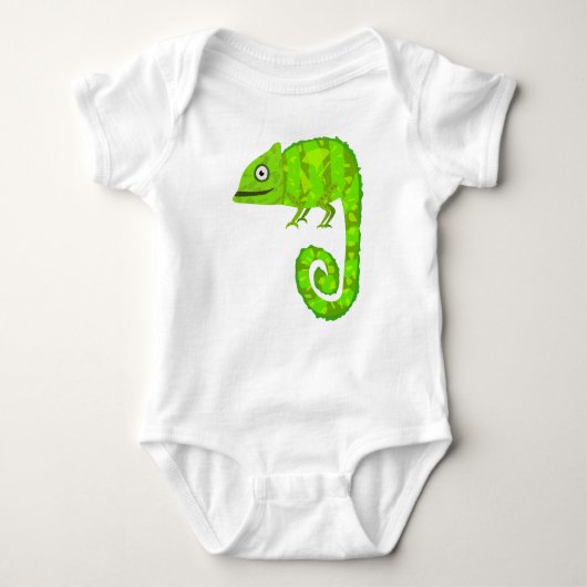 Groene schattige kameleon romper (Voorkant)
