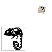 Groene schattige kameleon 	rubberstempel (Gestempeld)