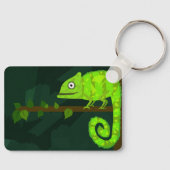 Groene schattige kameleon sleutelhanger (Voorkant)
