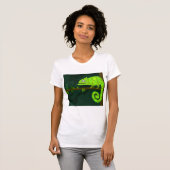 Groene schattige kameleon t-shirt (Voorkant volledig)