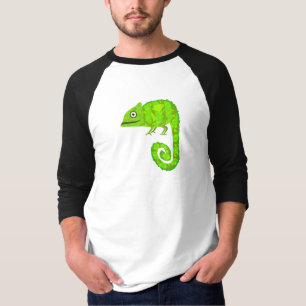 Groene schattige kameleon t-shirt