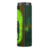 Groene schattige kameleon thermosbeker (Achterkant)