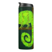 Groene schattige kameleon thermosbeker (Geroteerd rechts)