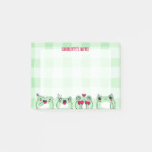 Groene Schattige Kinderen Personaliseren Manga Car Post-it® Notes (Voorkant)