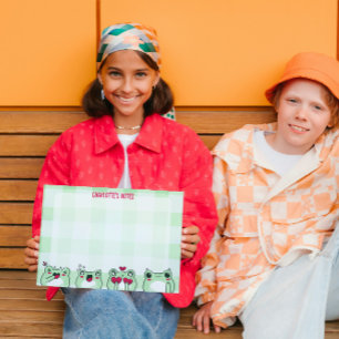 Groene Schattigee Kinder  Manga Cartoon Kikker Briefpapier