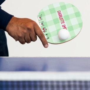 Groene Schattigee Kinder Manga Cartoon Kikker Tafeltennisbatje