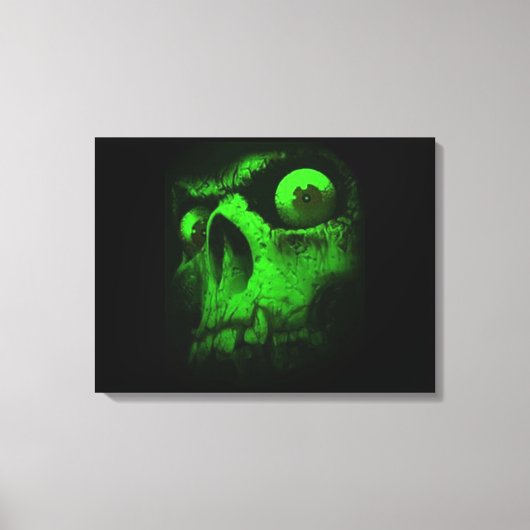 Groene schedel canvas afdruk (Voorkant)
