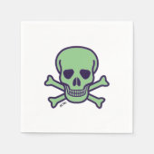 Groene schedel cocktail papier servetten (Voorkant)