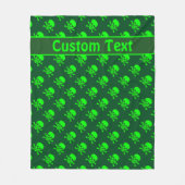 Groene schedel en snijdbotten Blanket met aangepas Fleece Deken (Voorkant)