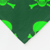 Groene schedel en snijdbotten Blanket met aangepas Fleece Deken (Hoek)