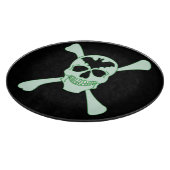 Groene schedel en snijwanden snijplank (Hoek)