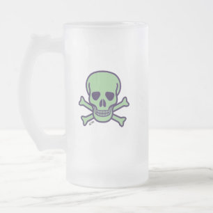 Groene schedel frosted mok