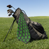 groene schedel golfhanddoek (Groen)