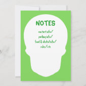 Groene schedel minimaal kaart (Achterkant)