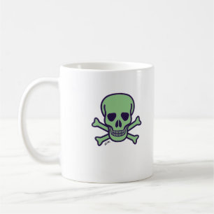 Groene schedel mok