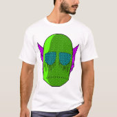 Groene schedel t-shirt (Voorkant)