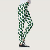 Groene schedels patroon Aangepaste Leggings (Rechts)