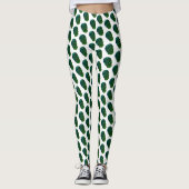 Groene schedels patroon Aangepaste Leggings (Voorkant)