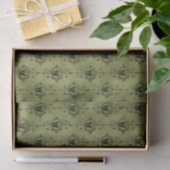 Groene schedels tissuepapier (Geschenk)